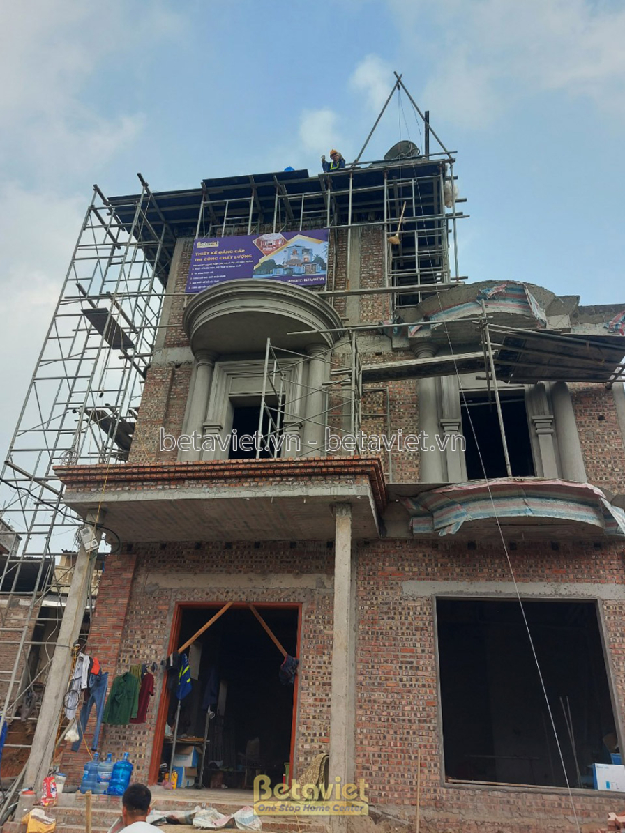 Thi công biệt thự 3 tầng tân cổ điển TC23101, giai đoạn thi công phần thô – kết cấu phần thô (10)