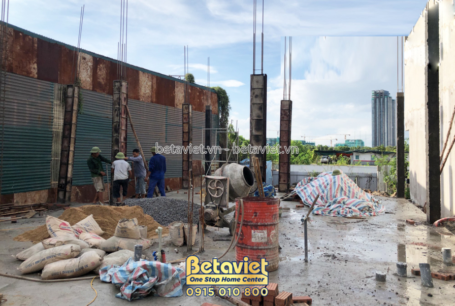 Thi công biệt thự 2 tầng TC22056, giai đoạn thi công phần thô – ảnh thi công thực tế (2)