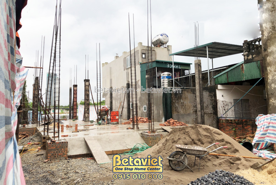 Thi công biệt thự 2 tầng TC22056, giai đoạn thi công phần thô – kết cấu phần thô (3)