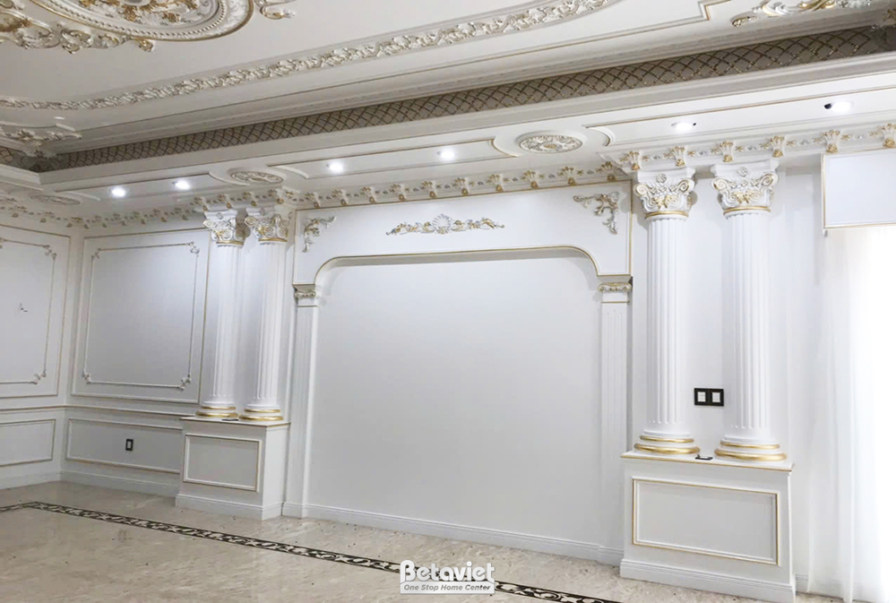 Thi công biệt thự 5 tầng TC21061, giai đoạn lắp đặt hoàn thiện – phòng khách (4)