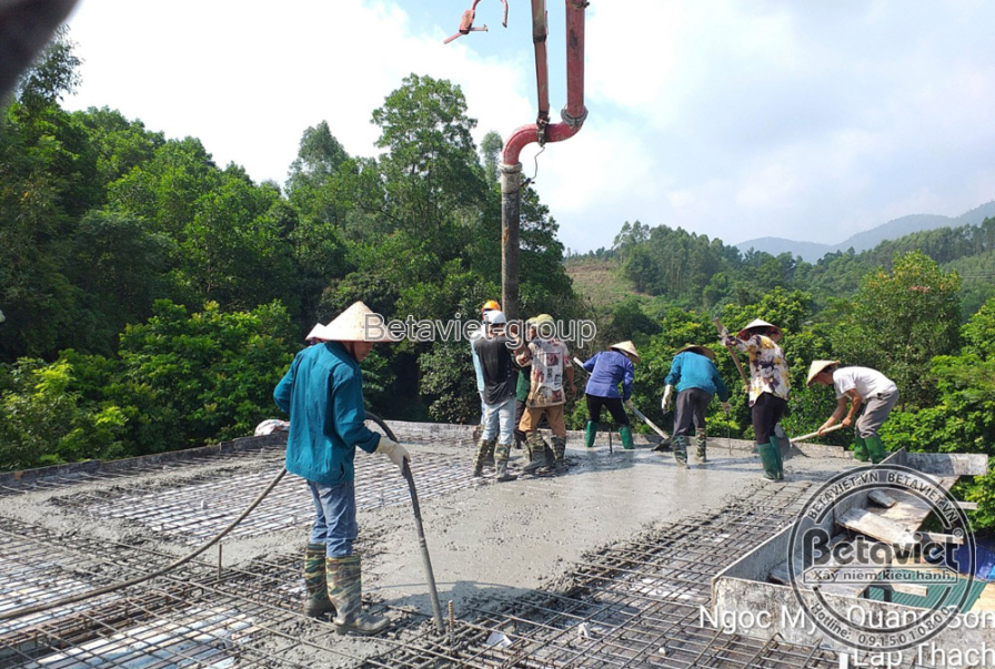 Thi công biệt thự 2 tầng tân cổ điển TC21101, giai đoạn thi công phần thô – kết cấu phần thô
