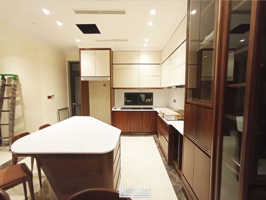 Thi công biệt thự 3 tầng TC23093, giai đoạn hoàn thành – phòng bếp và phòng ăn (7)