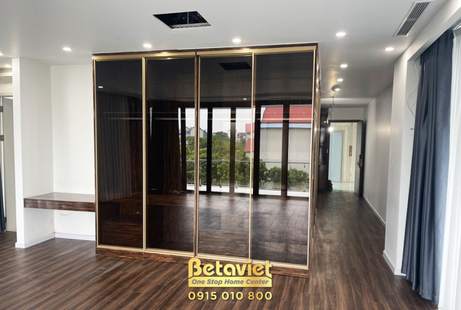 Thi công biệt thự 3 tầng hiện đại TC22071, giai đoạn lắp đặt hoàn thiện – phòng ngủ