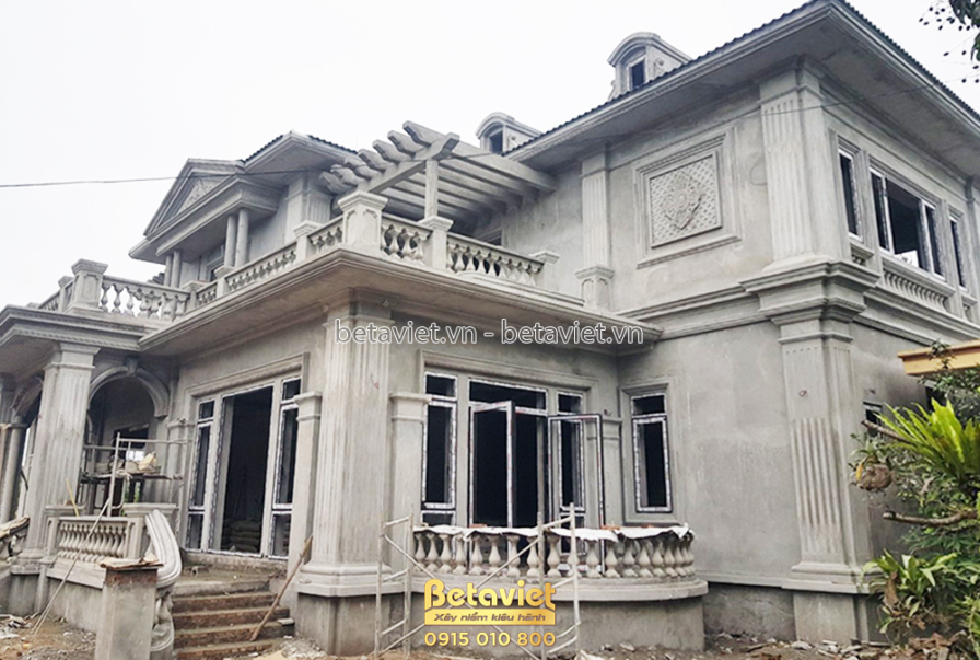 Thi công biệt thự TC21110, giai đoạn thi công phần thô – mặt ngoài công trình (10)