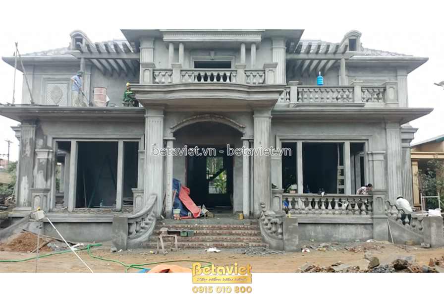 Thi công biệt thự TC21110, giai đoạn thi công phần thô – mặt ngoài công trình (11)