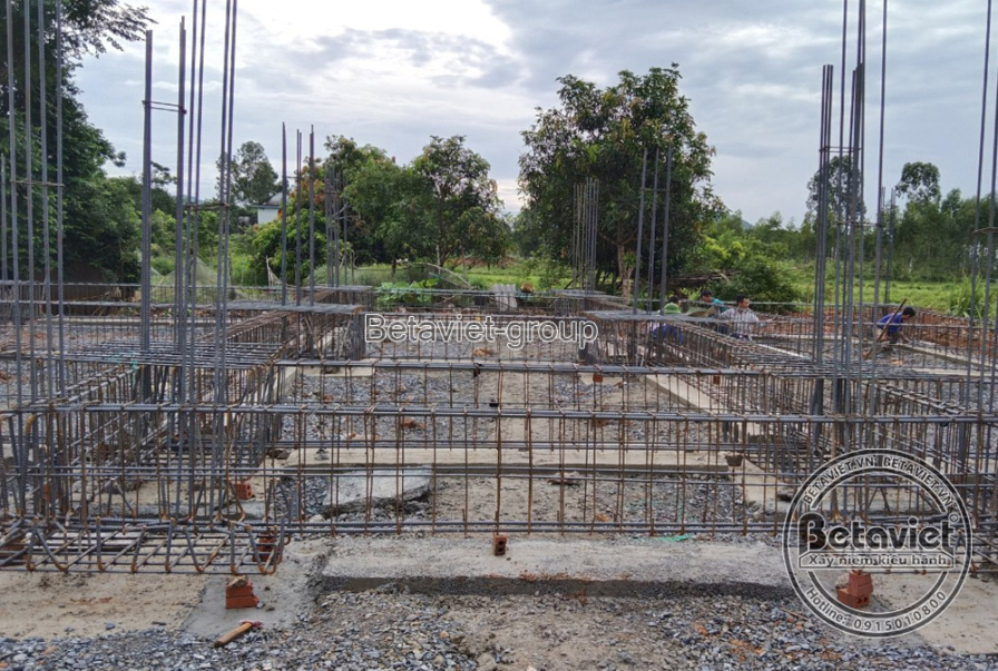 Thi công lâu đài 2 tầng cổ điển TC21083, giai đoạn khởi công – kết cấu phần thô (4)