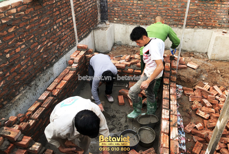 Thi công biệt thự 3 tầng TC21153, giai đoạn khởi công – kết cấu phần thô
