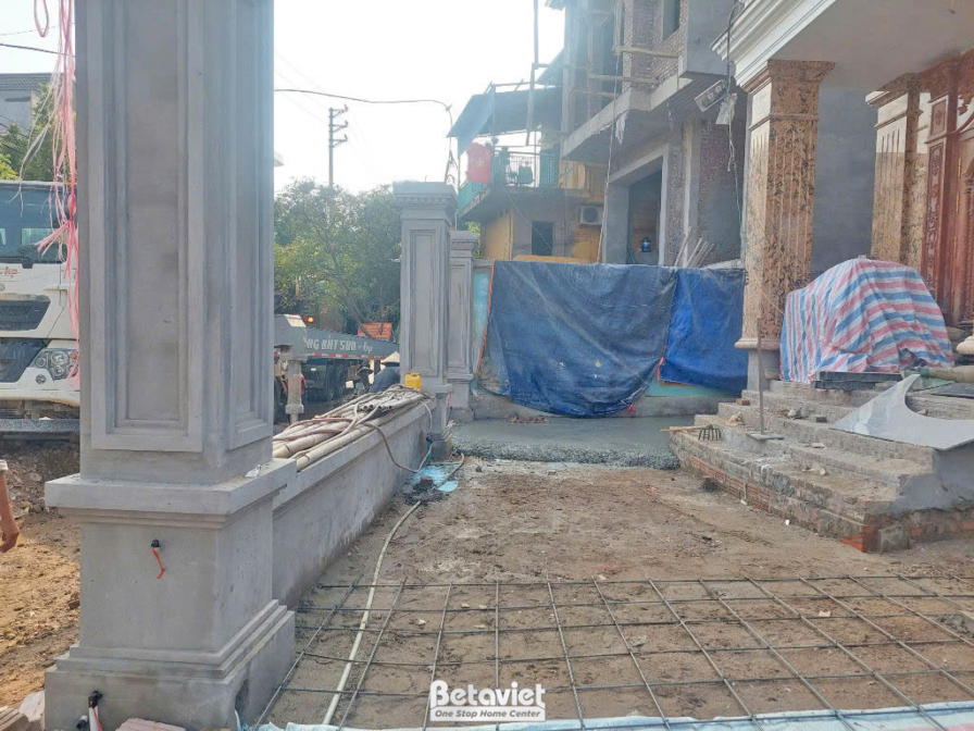 Thi công biệt thự 3 tầng tân cổ điển TC23101, giai đoạn thi công nội thất – phòng khách (11)