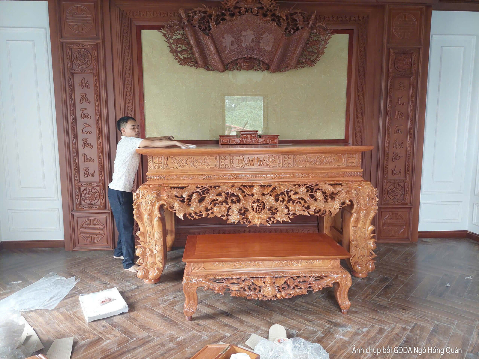 Thi công biệt thự 3 tầng tân cổ điển TC23101, giai đoạn thi công nội thất – ảnh thi công thực tế