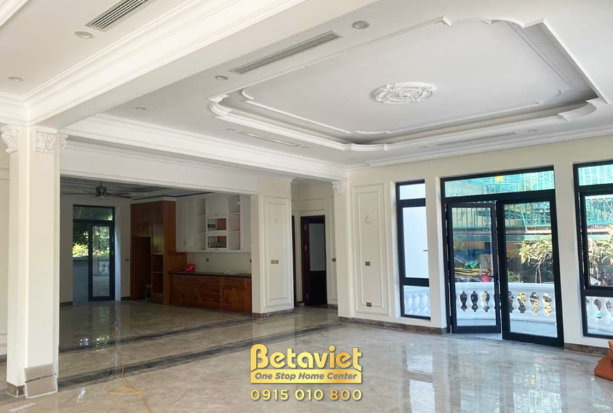 Thi công biệt thự TC21110, giai đoạn thi công nội thất – phòng khách