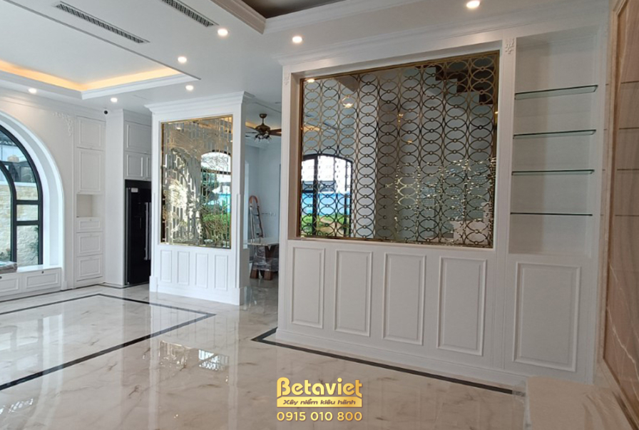 Thi công biệt thự TC21352, giai đoạn hoàn thành – sảnh chính