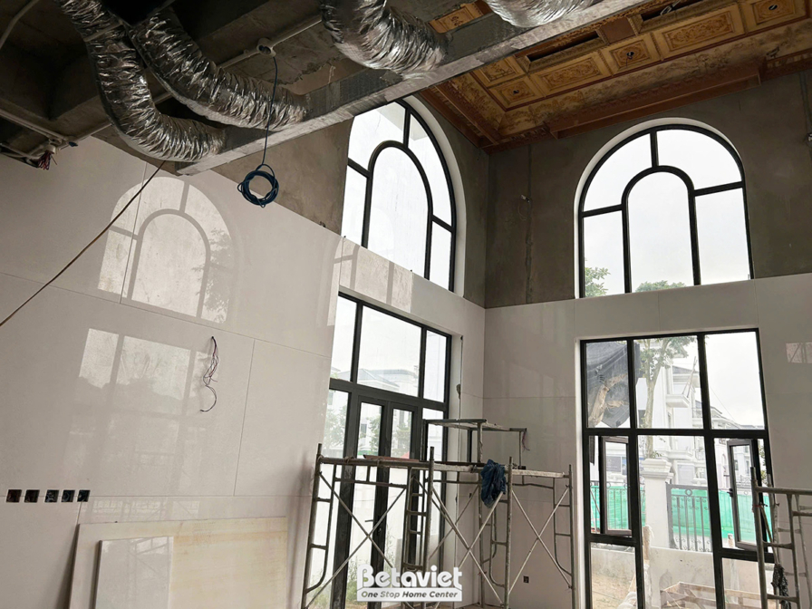 Thi công biệt thự 3 tầng TC24808, giai đoạn thi công phần thô – khu vực cầu thang