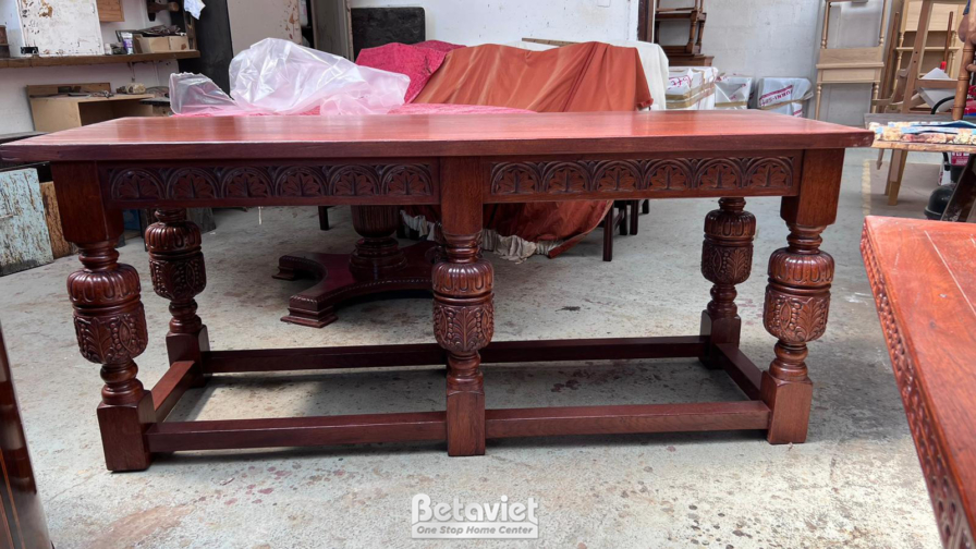 Thi công biệt thự 3 tầng tân cổ điển TC23568, giai đoạn thi công nội thất – phòng bếp và phòng ăn