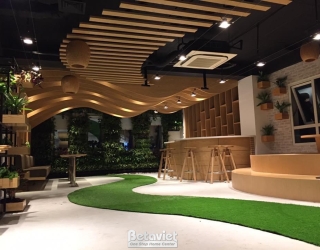Thi công quán cafe độc đáo phong cách hiện đại – TC24973