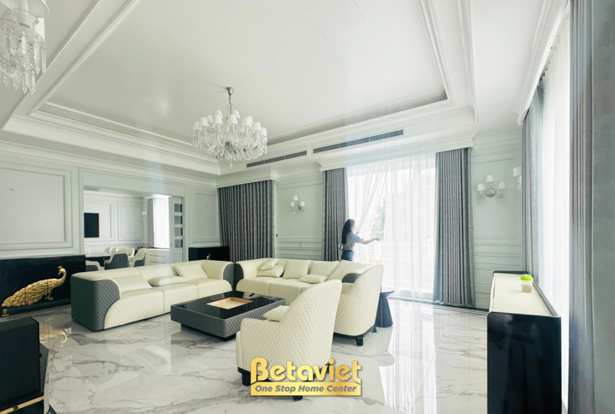 Thi công biệt thự 3 tầng hiện đại TC22049, giai đoạn hoàn thành – phòng khách (2)