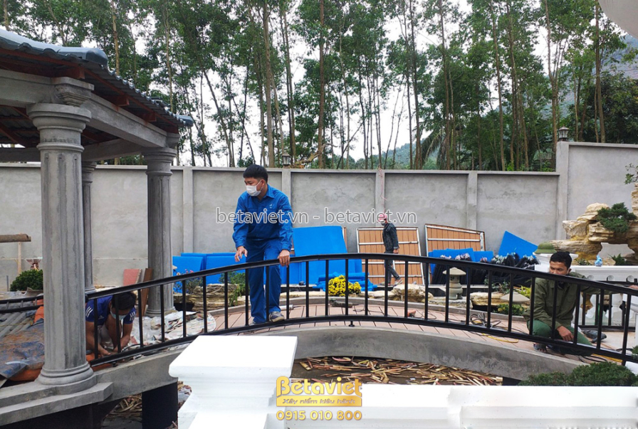 Thi công biệt thự 2 tầng tân cổ điển TC21101, giai đoạn thi công phần thô – sân vườn (3)