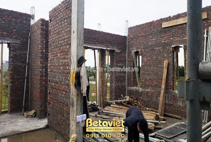 Thi công biệt thự 3 tầng hiện đại TC22156, giai đoạn thi công phần thô – mặt ngoài công trình (13)