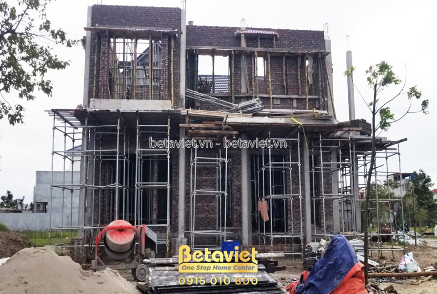 Thi công biệt thự 3 tầng hiện đại TC22156, giai đoạn thi công phần thô – mặt ngoài công trình (11)