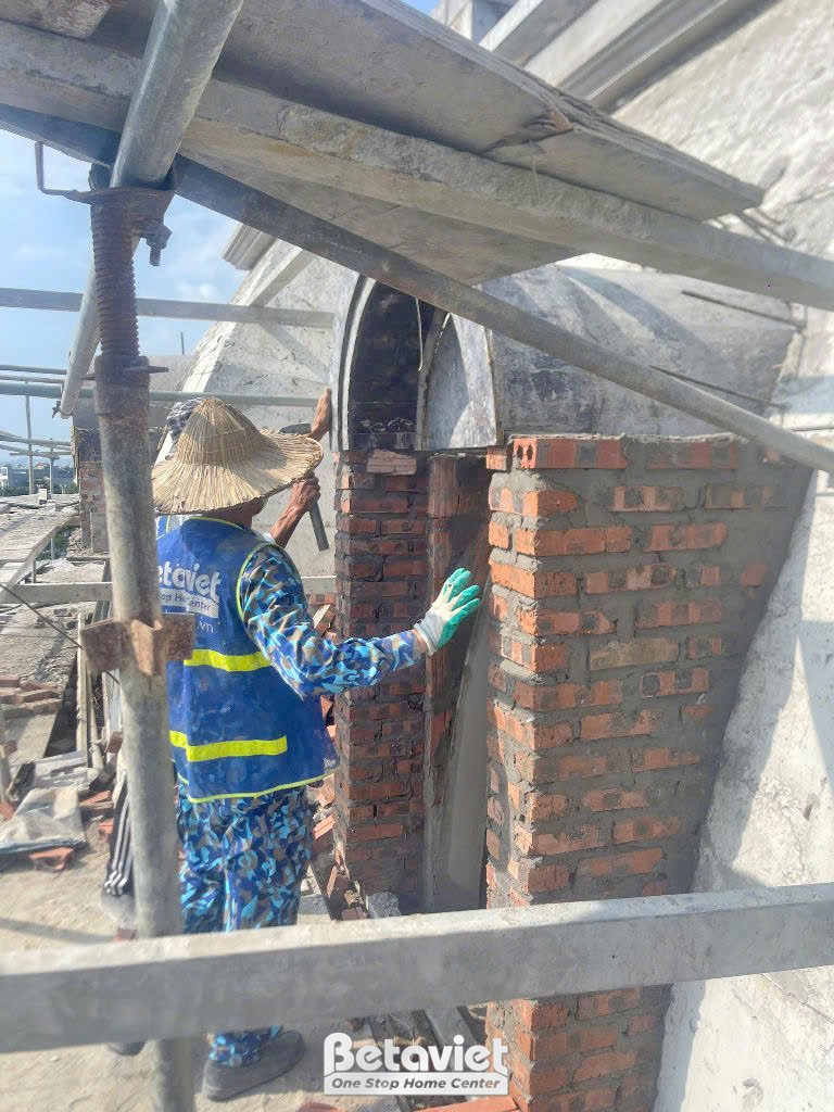 Thi công dinh thự tân cổ điển TC23082, giai đoạn thi công phần thô – kết cấu phần thô (23)