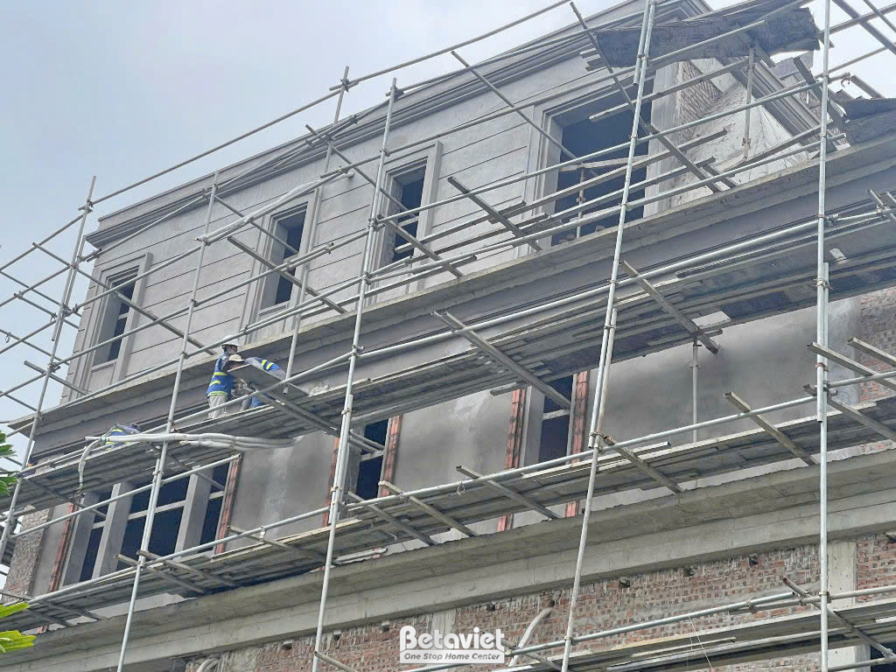 Thi công dinh thự tân cổ điển TC23082, giai đoạn thi công phần thô – mặt ngoài công trình (27)