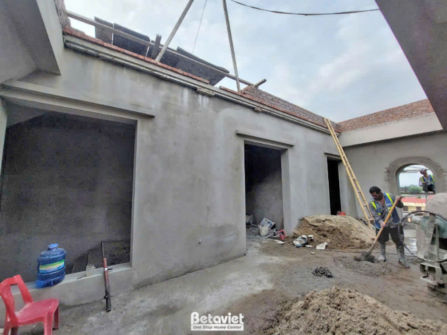 Thi công dinh thự tân cổ điển TC23082, giai đoạn thi công phần thô – ban công (3)