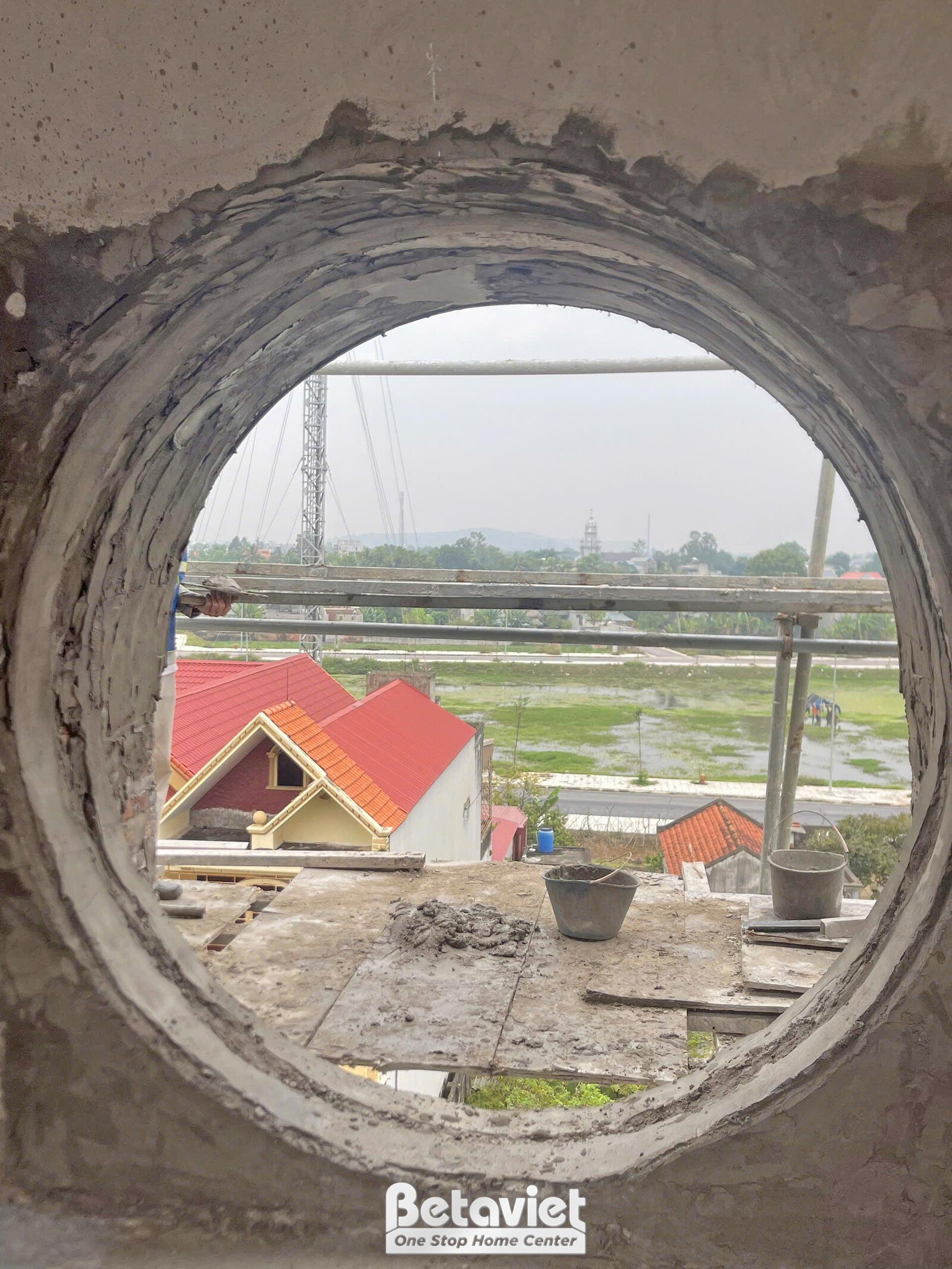 Thi công dinh thự tân cổ điển TC23082, giai đoạn thi công phần thô – ban công (2)