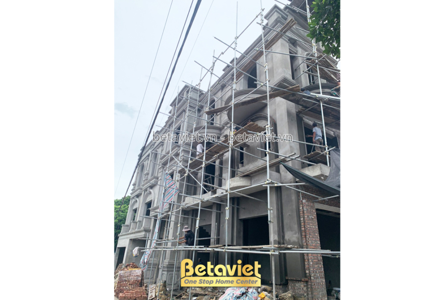Thi công biệt thự 3 tầng TC23026, giai đoạn thi công phần thô – mặt ngoài công trình (5)