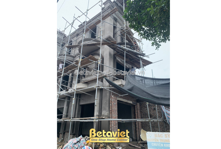 Thi công biệt thự 3 tầng TC23026, giai đoạn thi công phần thô – mặt ngoài công trình (4)