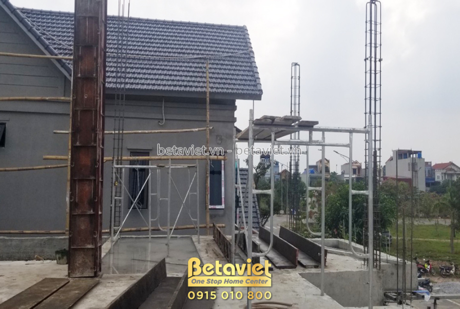 Thi công biệt thự 3 tầng hiện đại TC22156, giai đoạn thi công phần thô – mặt ngoài công trình (15)