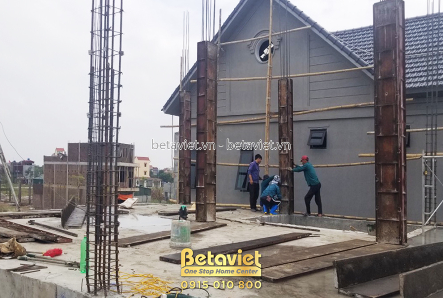 Thi công biệt thự 3 tầng hiện đại TC22156, giai đoạn thi công phần thô – kết cấu phần thô (2)