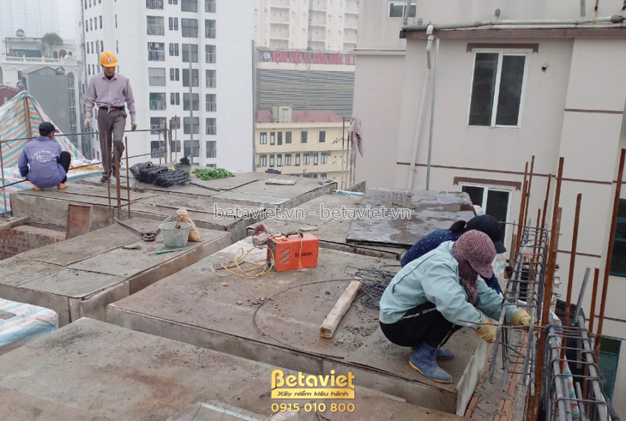 Thi công biệt thự 5 tầng TC21061, giai đoạn thi công phần thô – kết cấu phần thô (17)