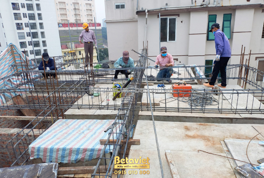 Thi công biệt thự 5 tầng TC21061, giai đoạn thi công phần thô – kết cấu phần thô (16)