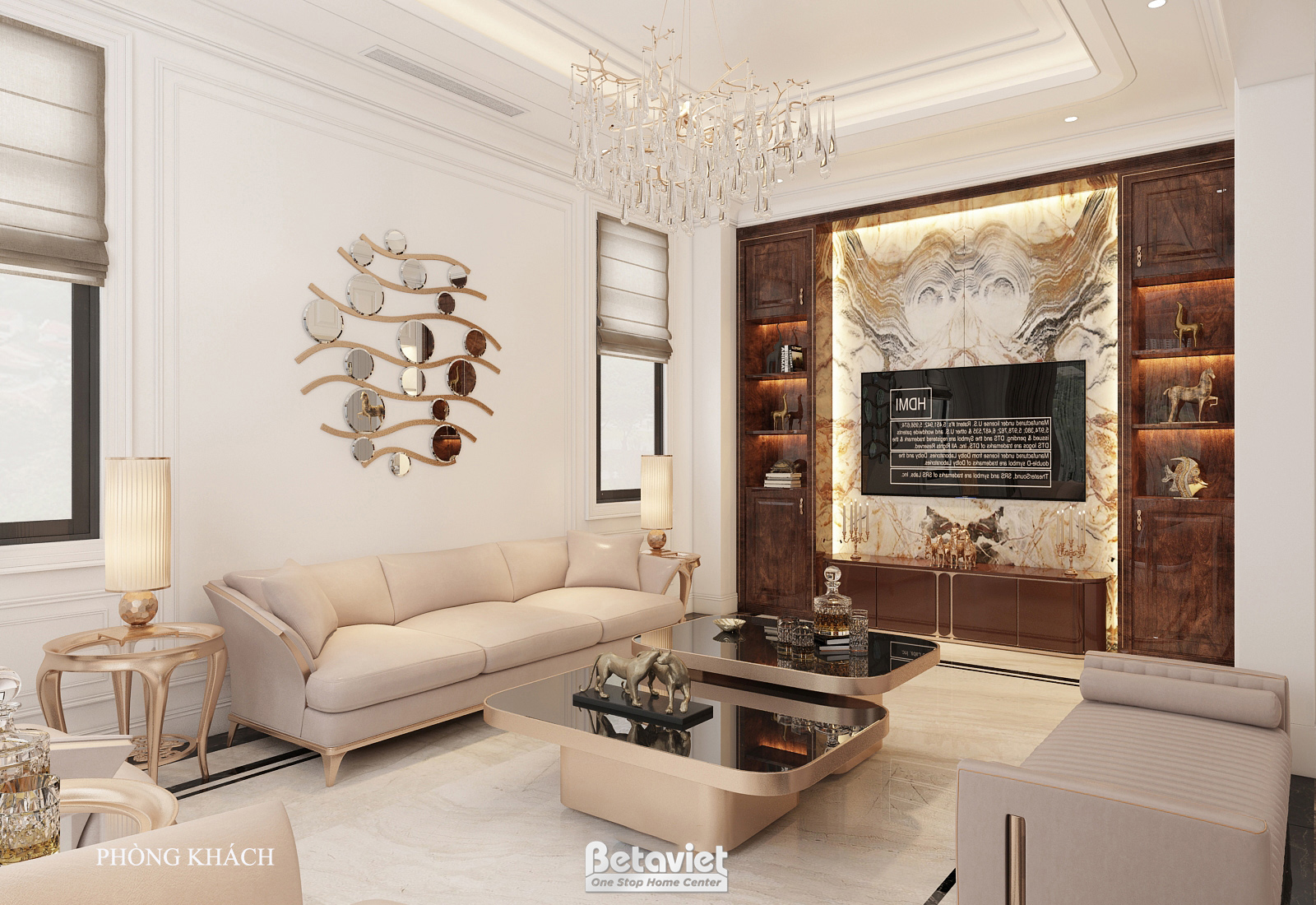 Mẫu nội thất chung cư Art Deco NT22052
