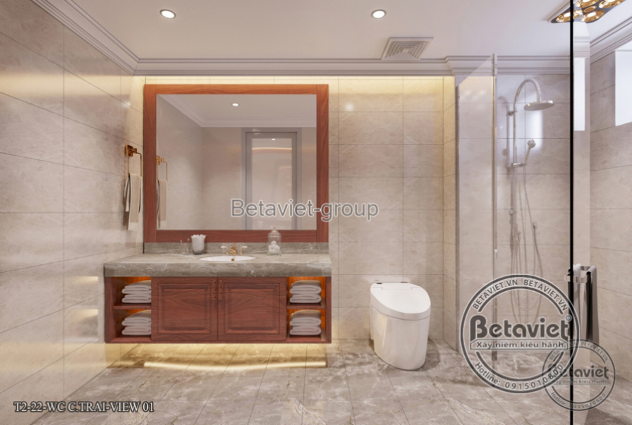 Thiết kế thi công nội thất biệt thự tân cổ điển tại Quảng Ninh NT21121