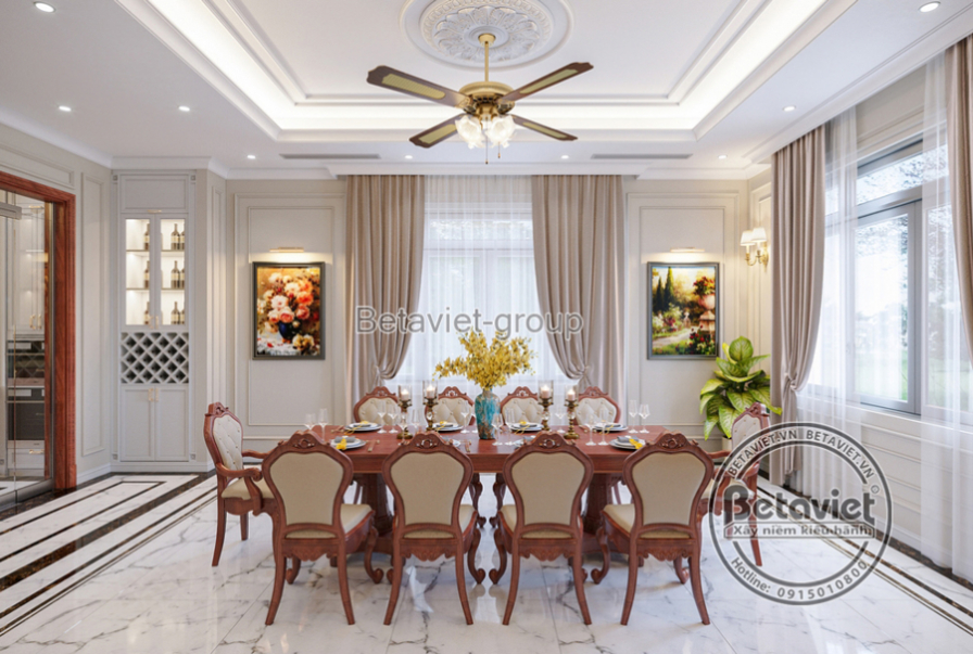 Thiết kế thi công nội thất biệt thự tân cổ điển tại Quảng Ninh NT21121