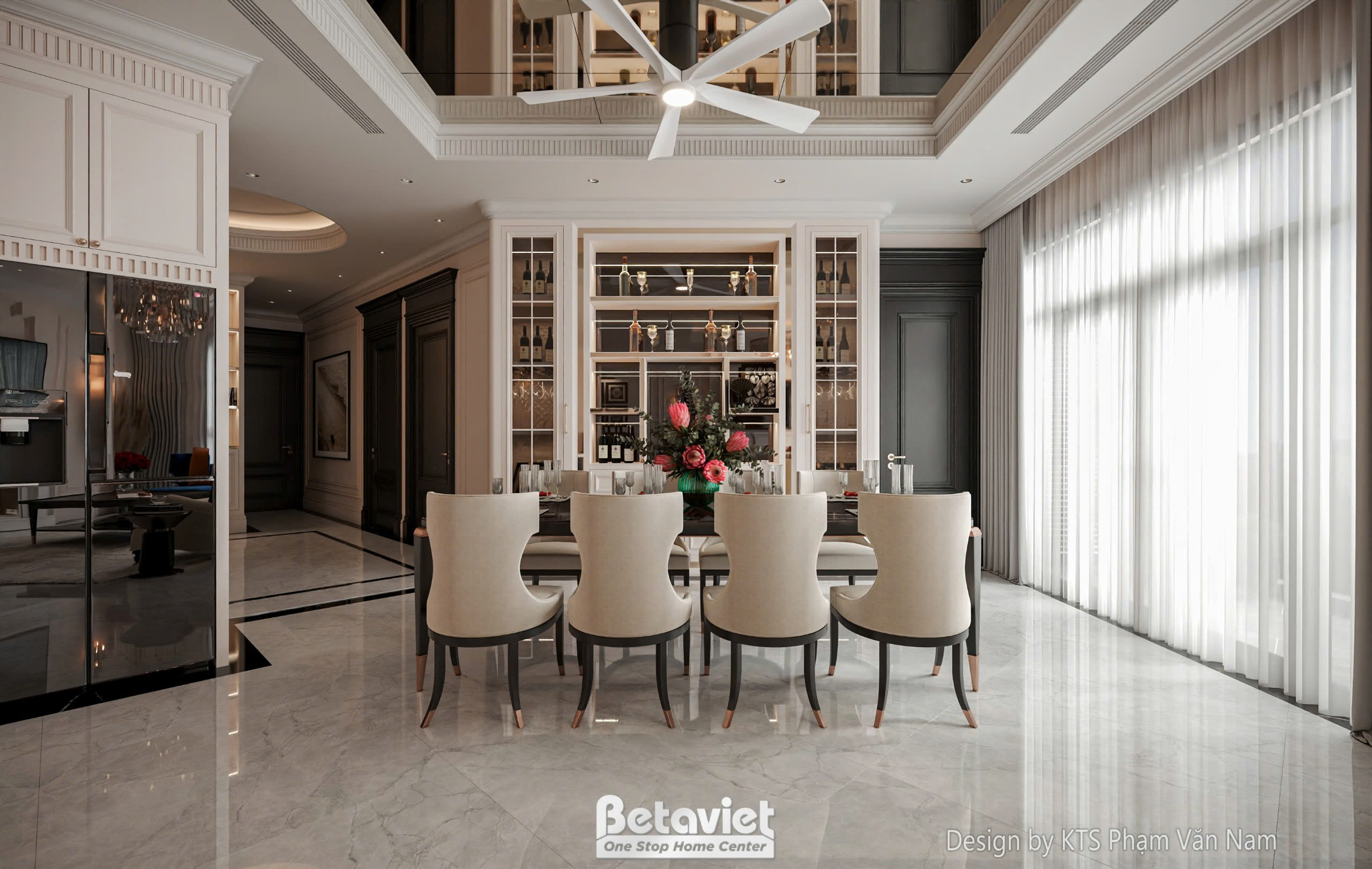 Thiết kế nội thất phòng ăn hiện đại KĐT Royal City NT5003937B