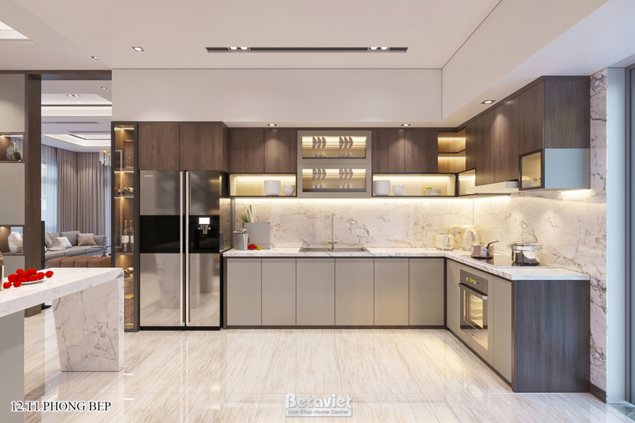 Thiết kế nội thất hiện đại biệt thự 4 phòng ngủ tại Thái Bình NT21144