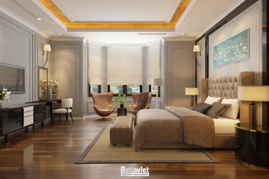 Nội thất phòng ngủ biệt thự Art Deco NT19106 – góc nhìn 7