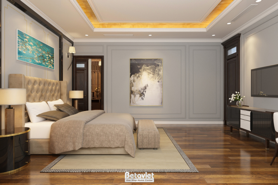Nội thất phòng ngủ biệt thự Art Deco NT19106 – góc nhìn 8