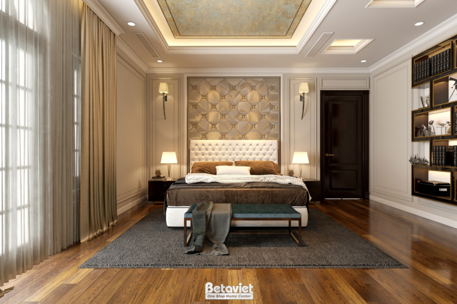 Nội thất phòng ngủ biệt thự Art Deco NT19106 – góc nhìn 2