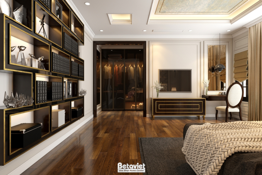 Nội thất phòng ngủ biệt thự Art Deco NT19106 – góc nhìn 9