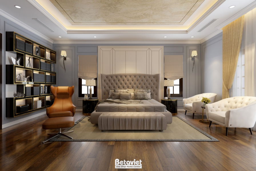 Nội thất phòng ngủ biệt thự Art Deco NT19106 – góc nhìn 3