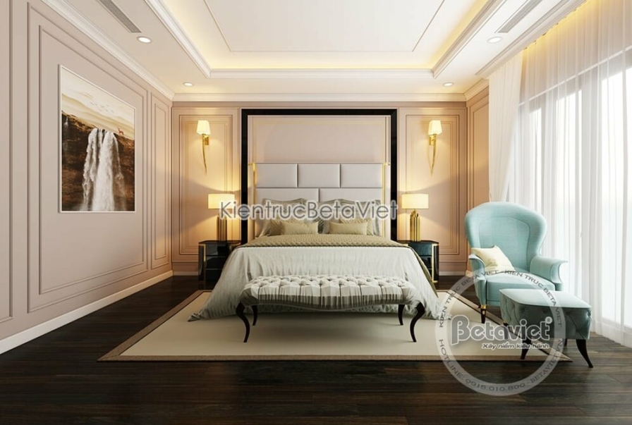 Nội thất phòng ngủ biệt thự Art Deco NT19320 – góc nhìn 2