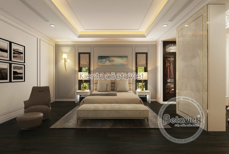Nội thất phòng ngủ biệt thự Art Deco NT19320 – góc nhìn 3