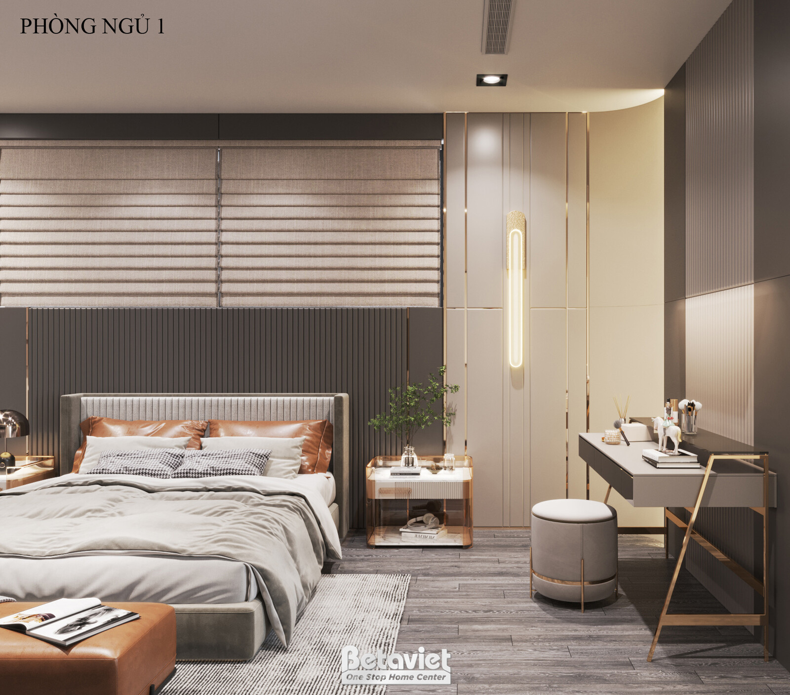 Nội thất phòng ngủ biệt thự hiện đại luxury KT20044 – góc nhìn 15