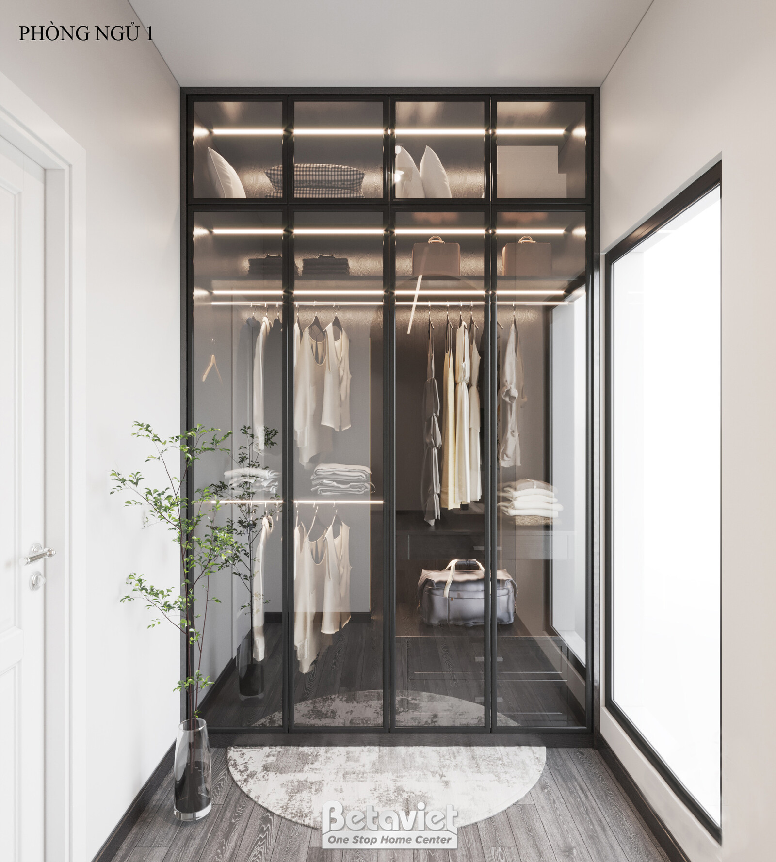 Nội thất phòng ngủ biệt thự hiện đại luxury KT20044 – góc nhìn 4