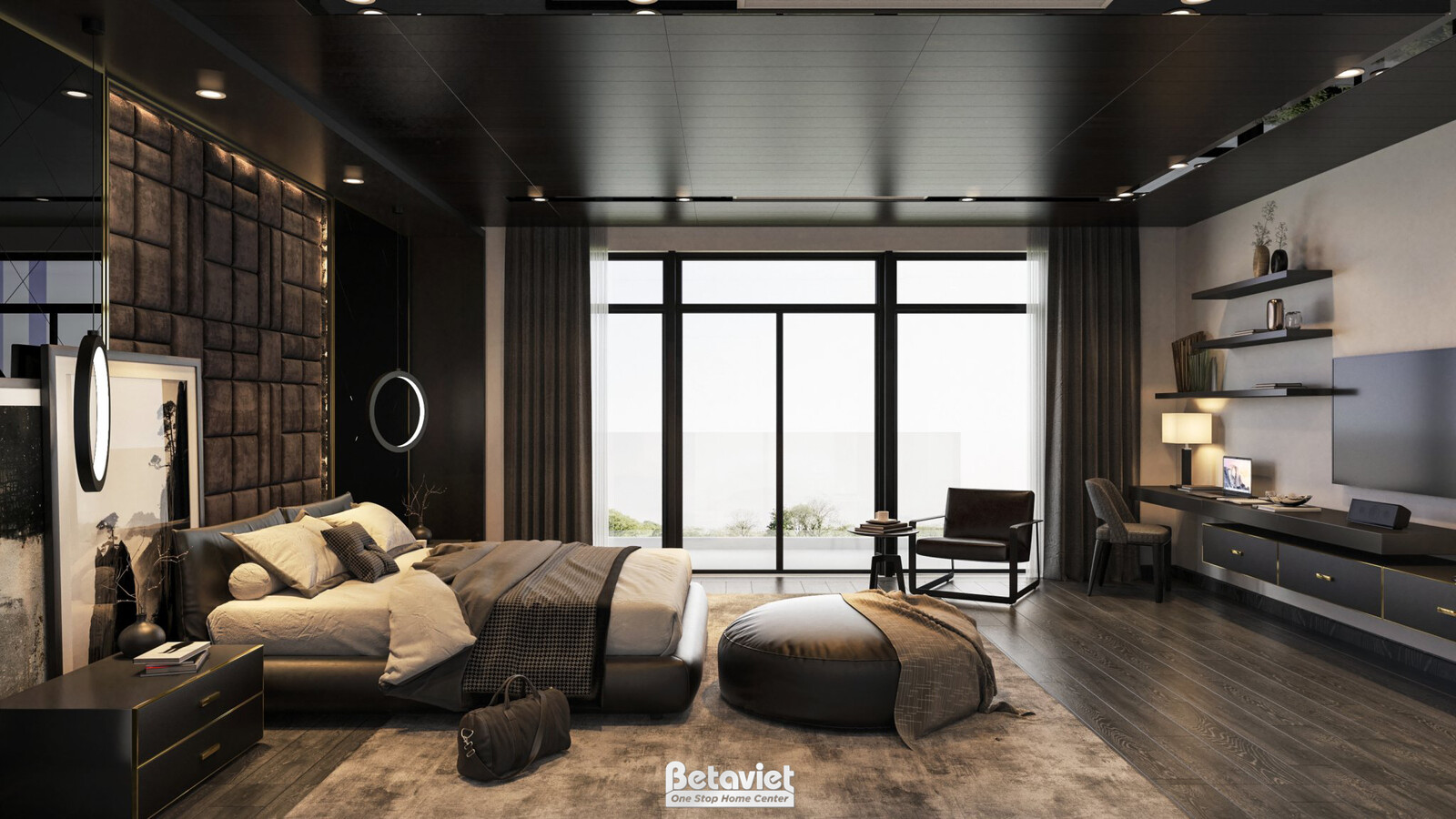 Nội thất phòng ngủ biệt thự hiện đại luxury KT20044 – góc nhìn 5