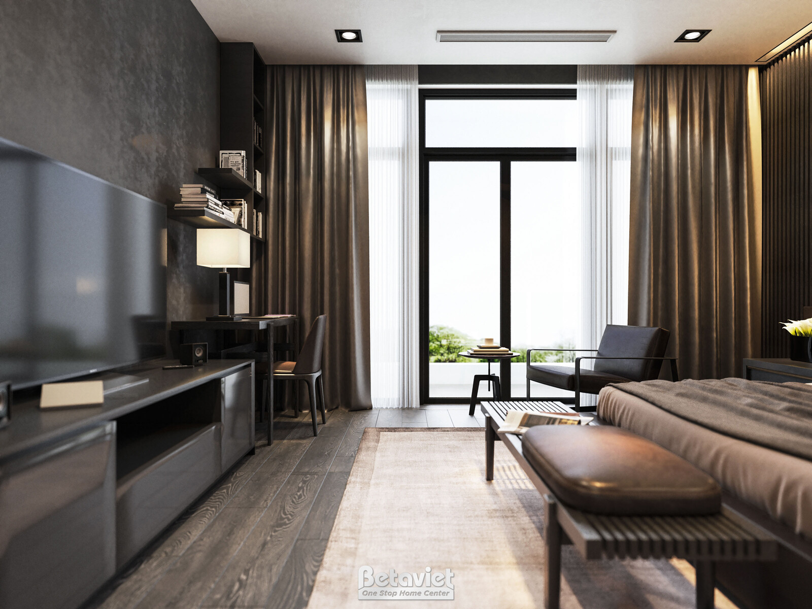 Nội thất phòng ngủ biệt thự hiện đại luxury KT20044 – góc nhìn 12