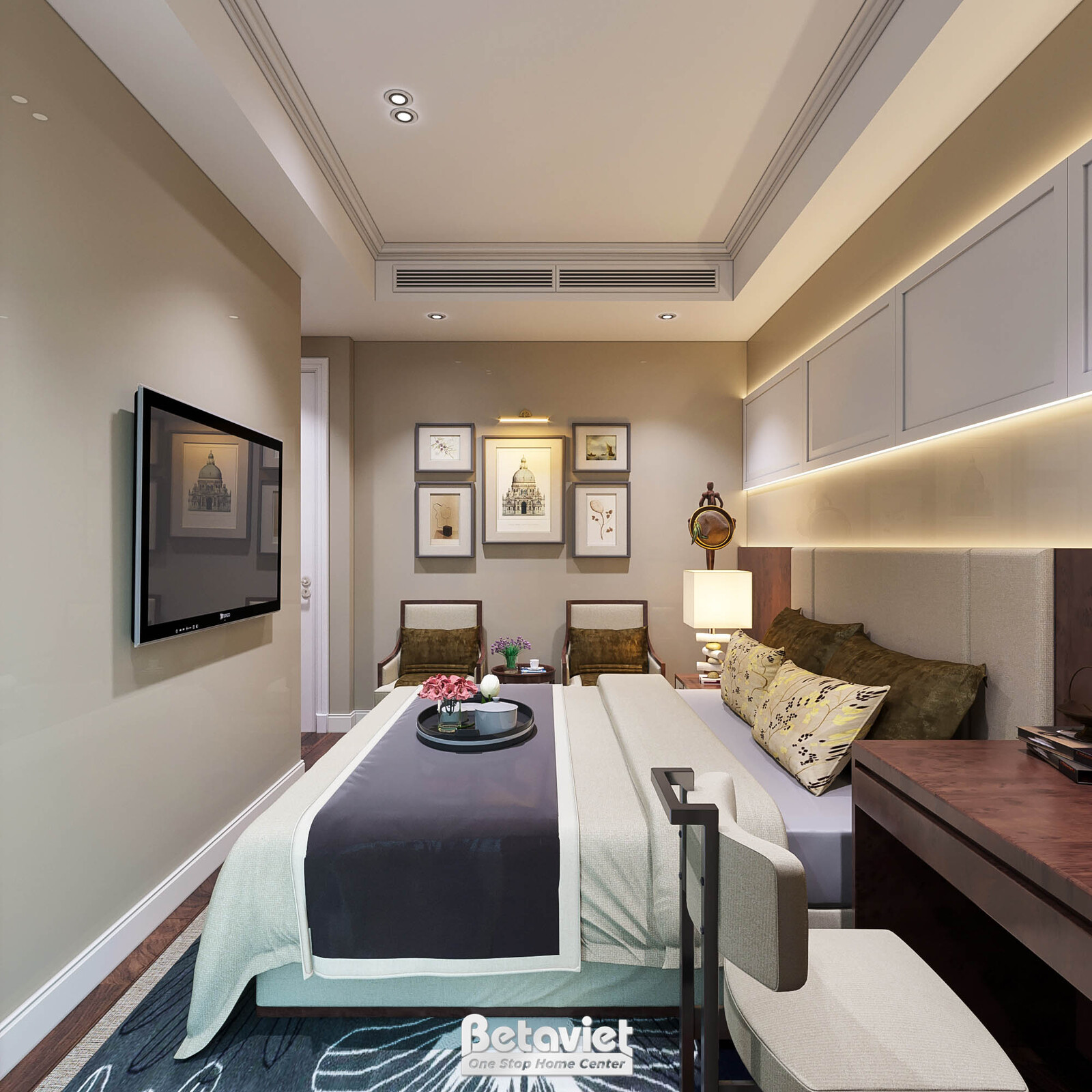 Nội thất phòng ngủ biệt thự hiện đại NT21192 – góc nhìn 14