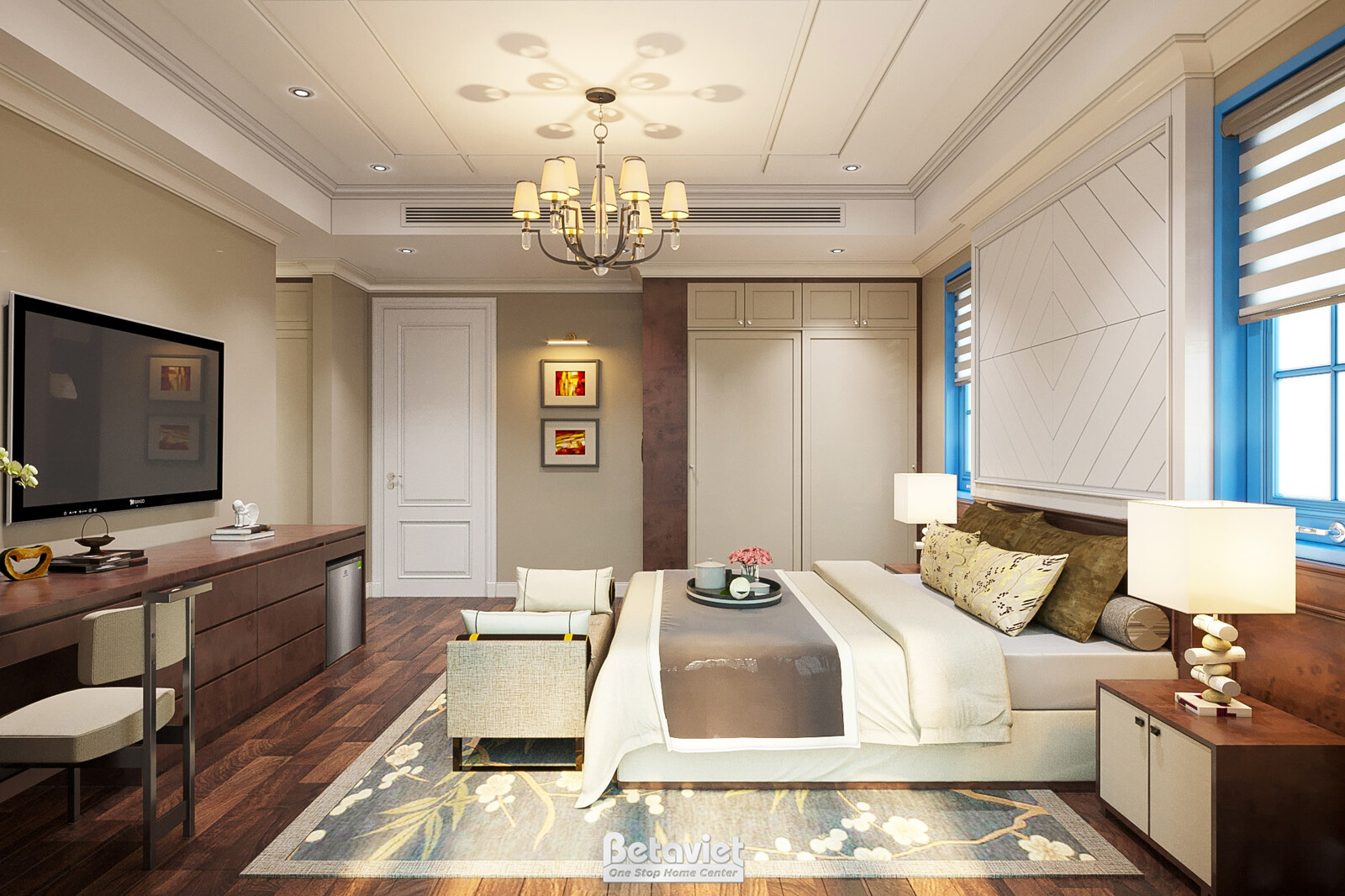 Nội thất phòng ngủ biệt thự hiện đại NT21192 – góc nhìn 17